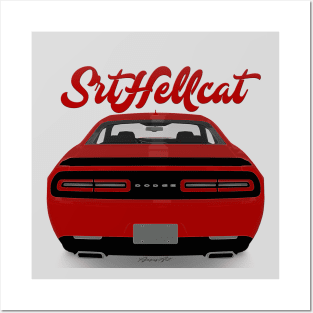 SRT HELLCAT Red Back Posters and Art